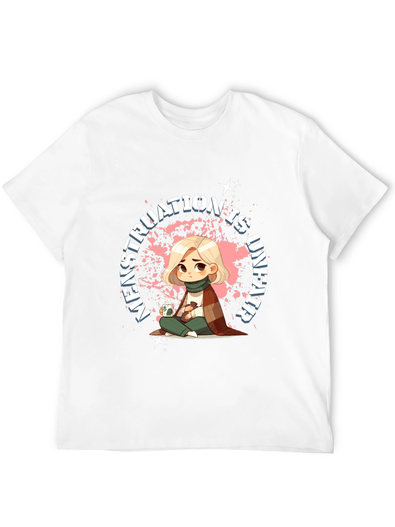 Black Menstruation is Unfair Graphic Tee - Comfort & Style view 12