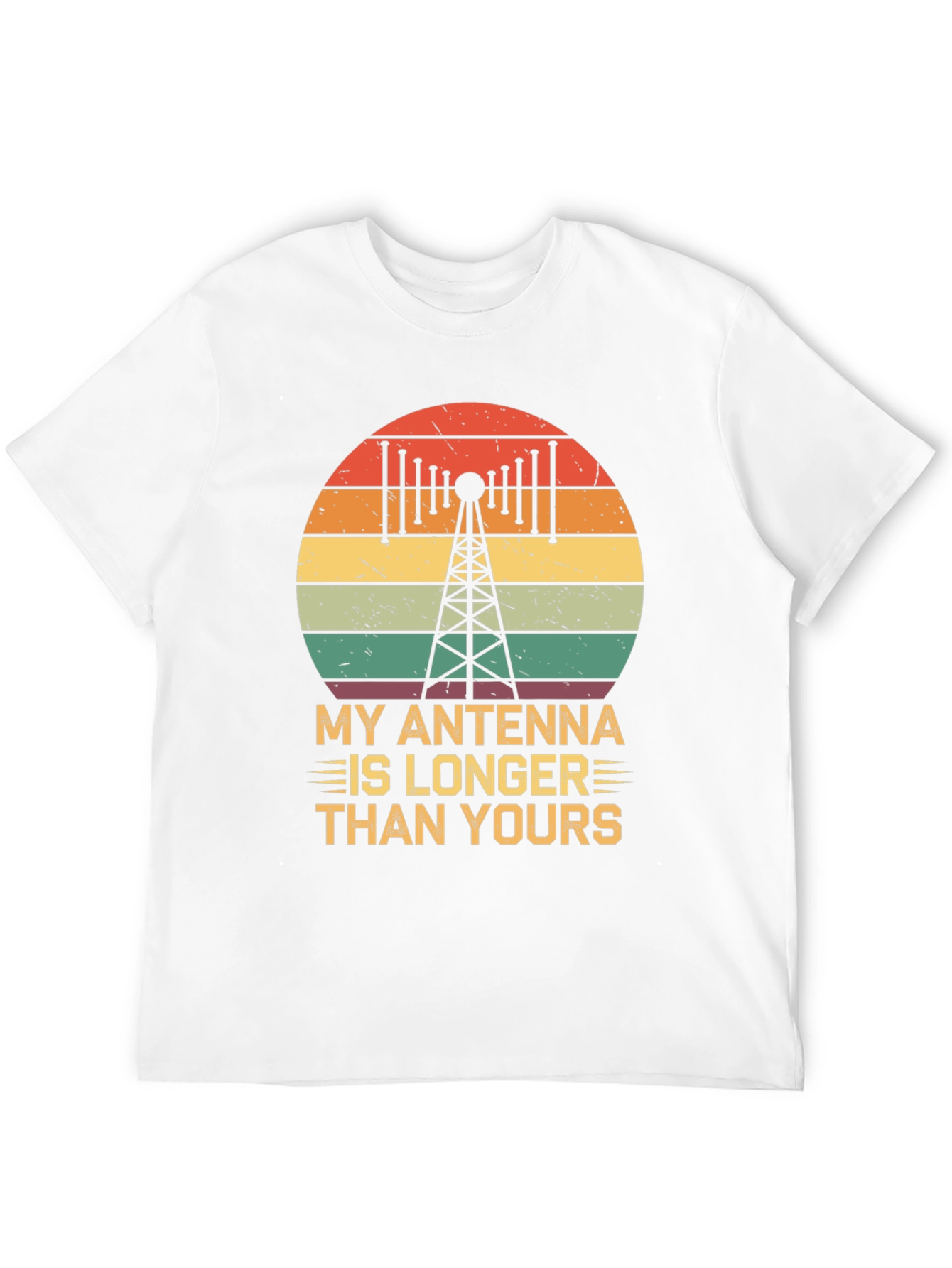 Black Antenna Longer Than Yours Funny Ham Radio T-Shirt view 12