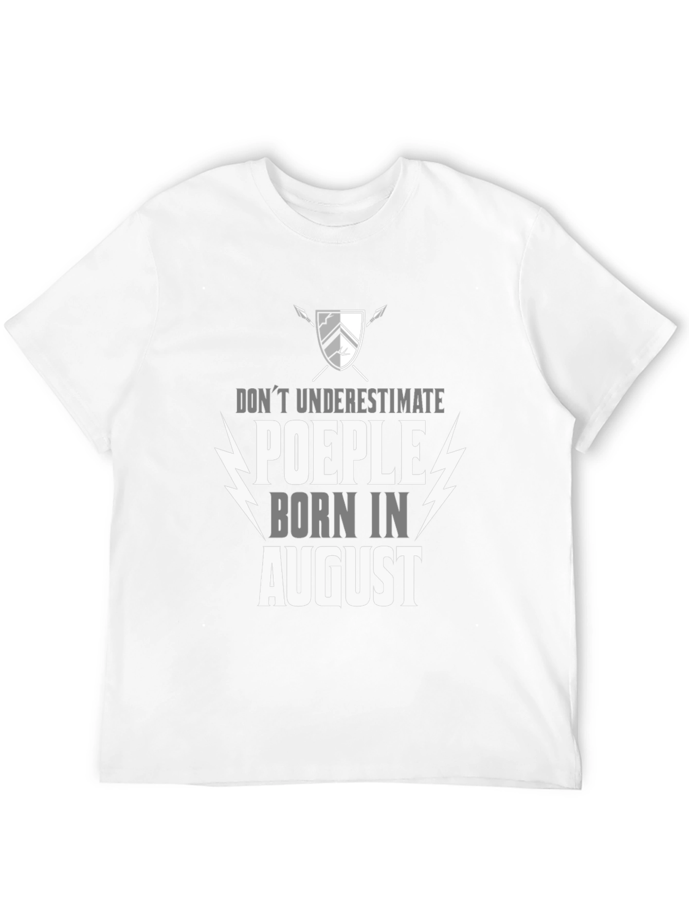 Black Don't Underestimate August Birthday T-Shirt view 12