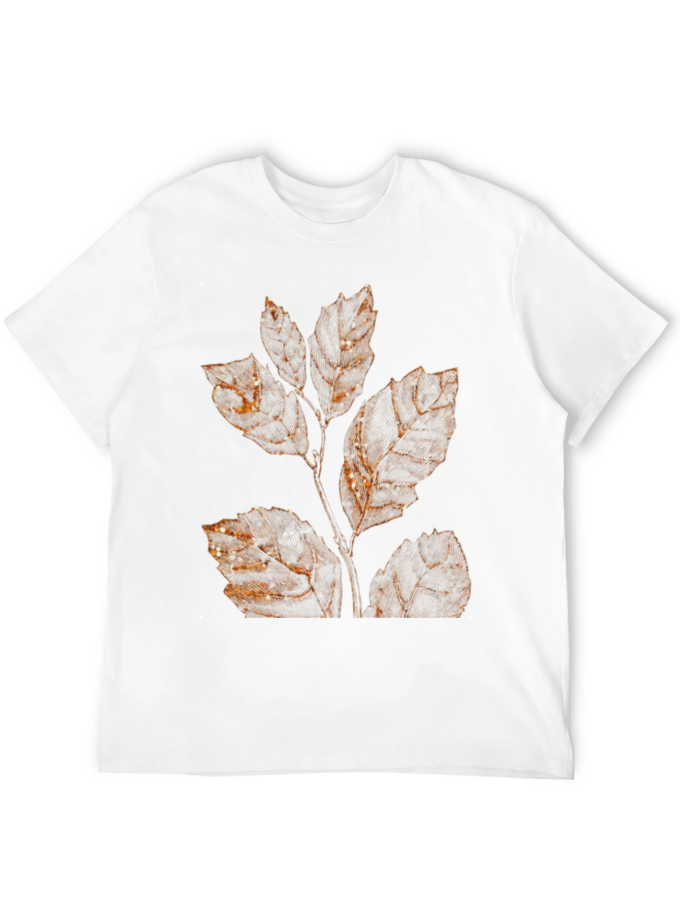 Black Botanical Print Black T-Shirt view 12