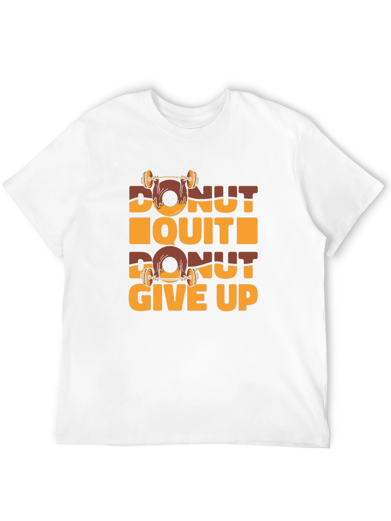 Black Donut Quit Funny Gym Workout T-Shirt view 12