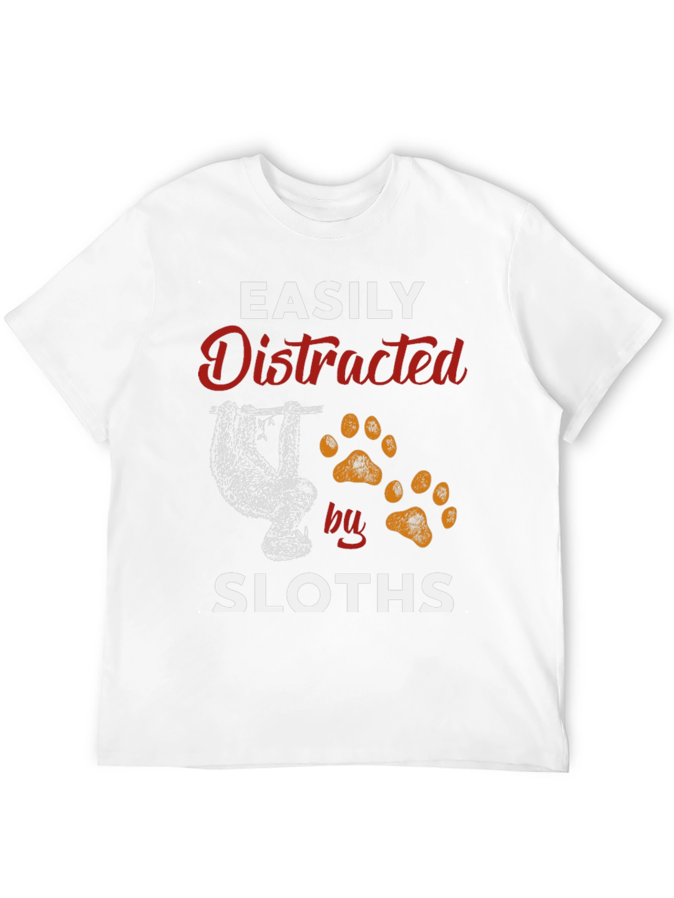 Black Easily Distracted by Sloths Graphic T-Shirt view 12