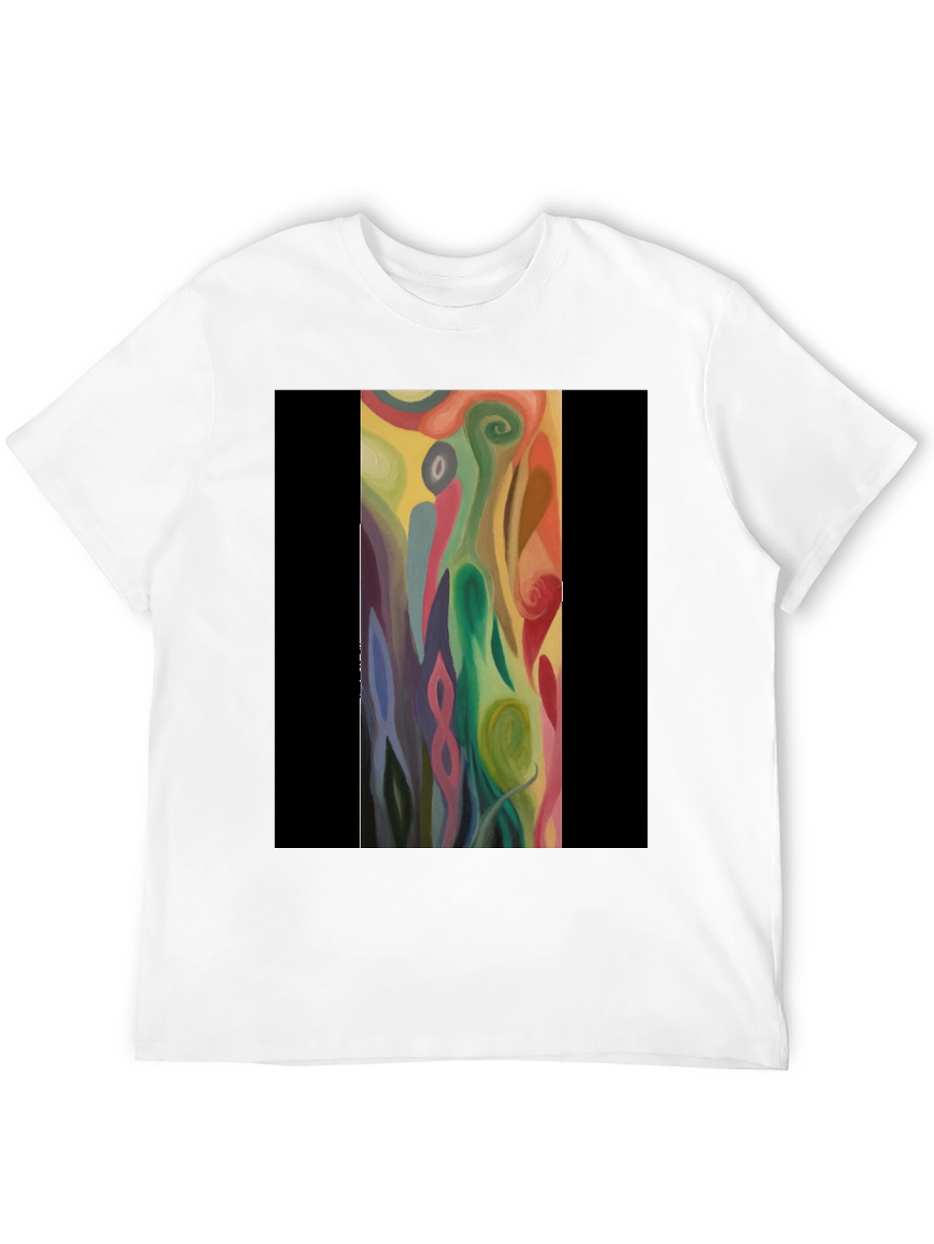 Black Abstract Art T-Shirt - Modern Artistic Design view 12