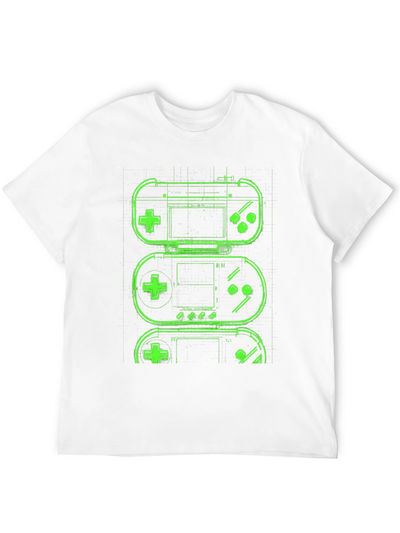 Black Retro Gaming T-Shirt - Neon Game Controller Design view 12