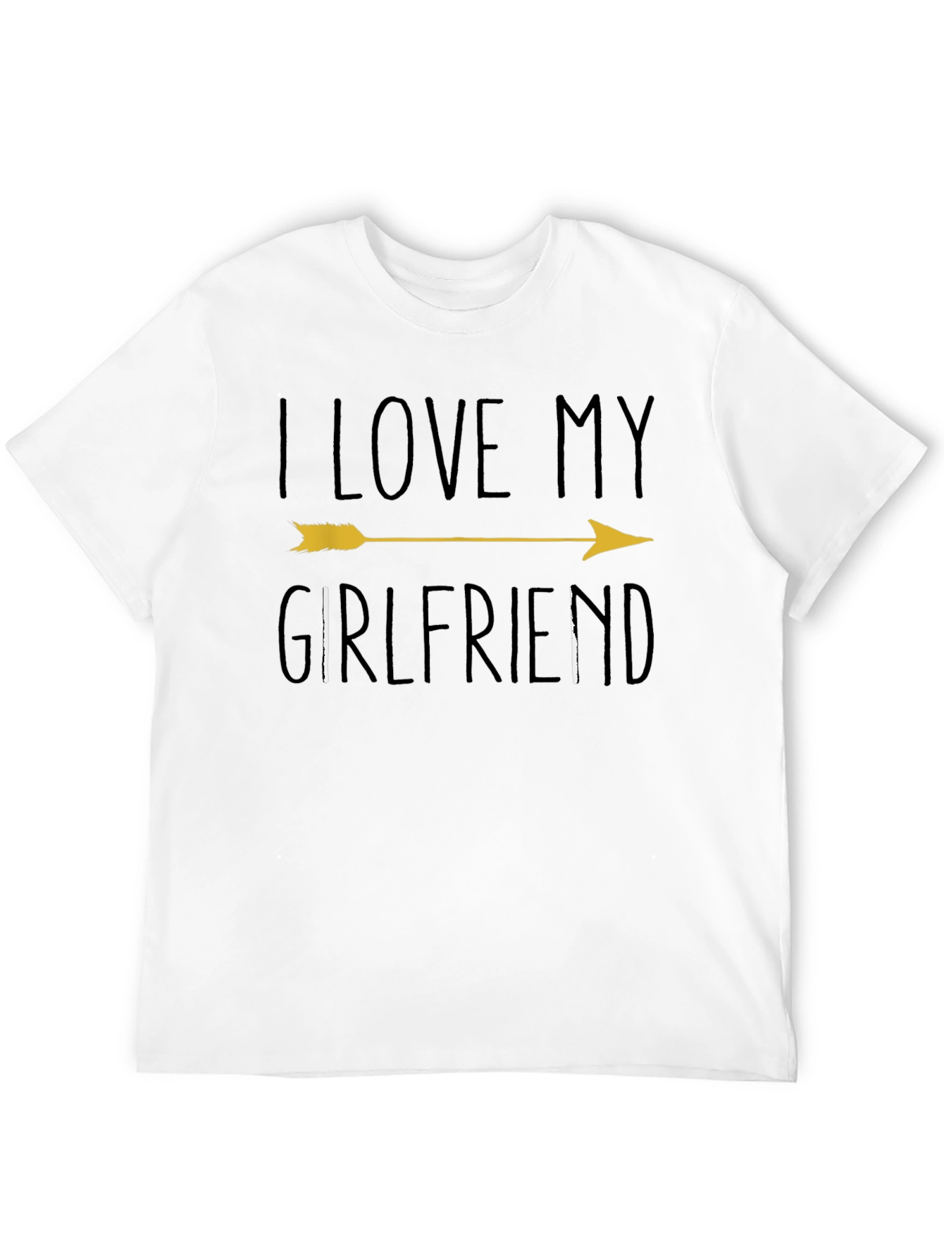 Black I Love My Girlfriend Arrow Graphic T-Shirt view 12