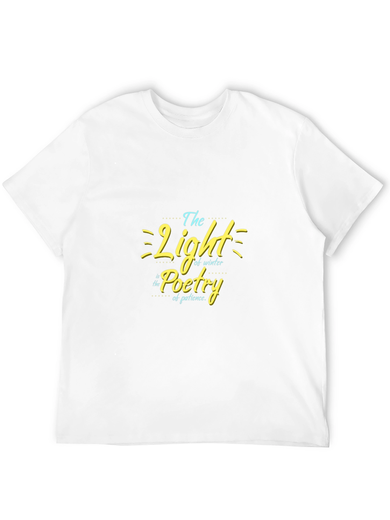 Black The Light of Winter Poetry T-Shirt view 12