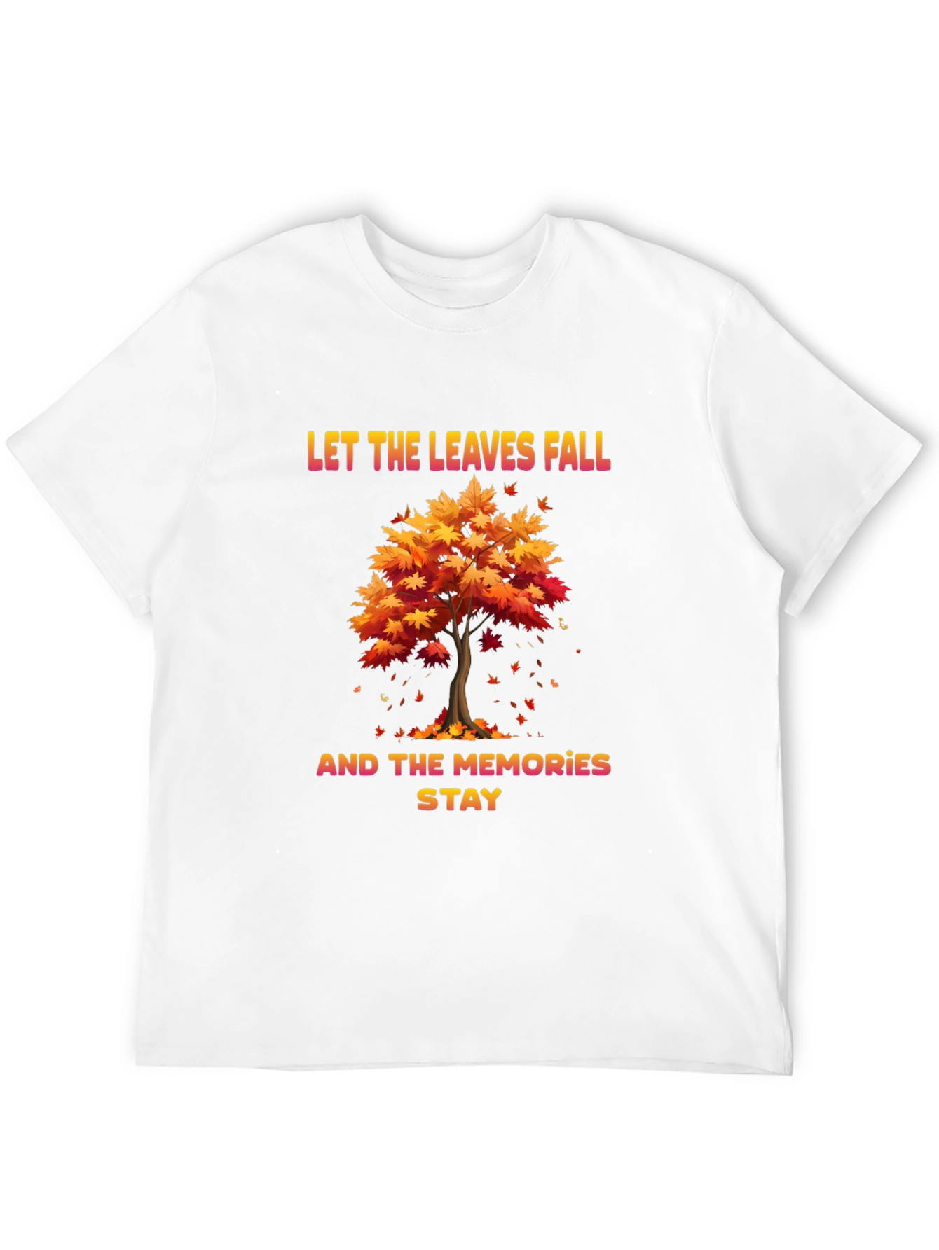 Black Autumn Memories T-Shirt: Let the Leaves Fall view 12