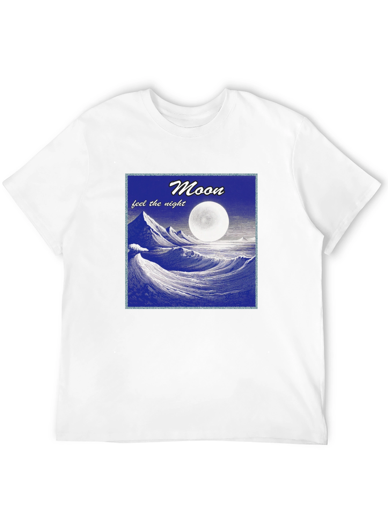 Black Moonlit Waves Graphic T-Shirt - Feel the Night! view 12