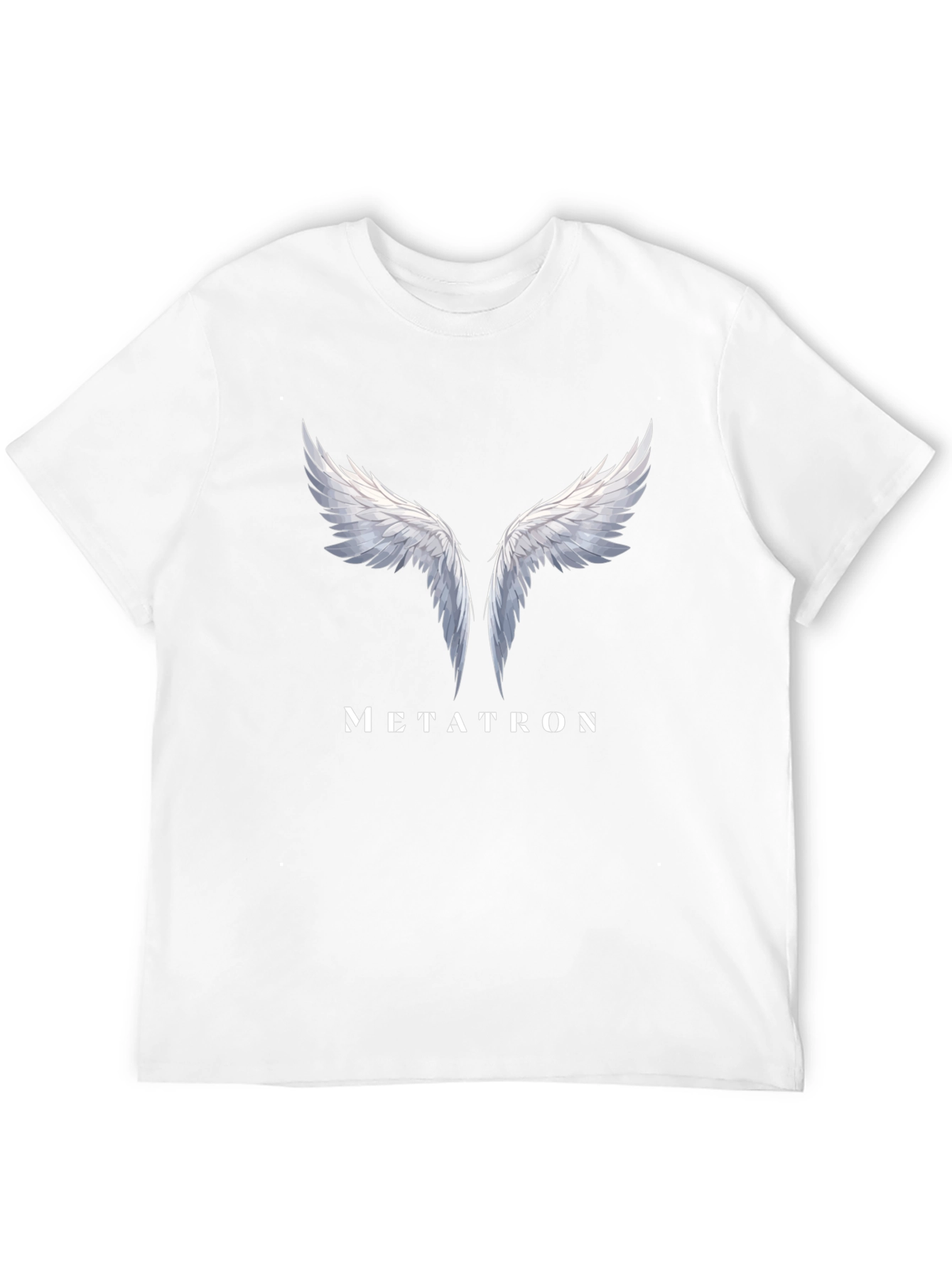 Black Metatron Wings Graphic Black T-Shirt view 12