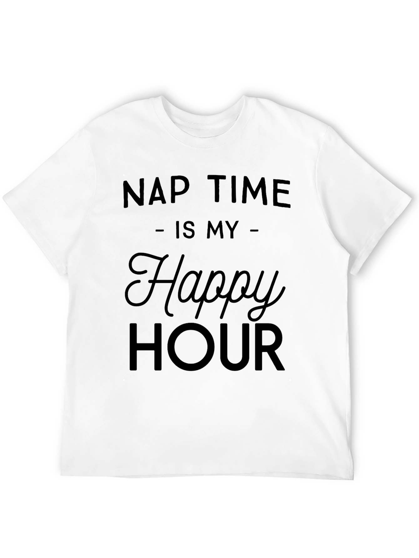 Black Nap Time is My Happy Hour T-Shirt view 12