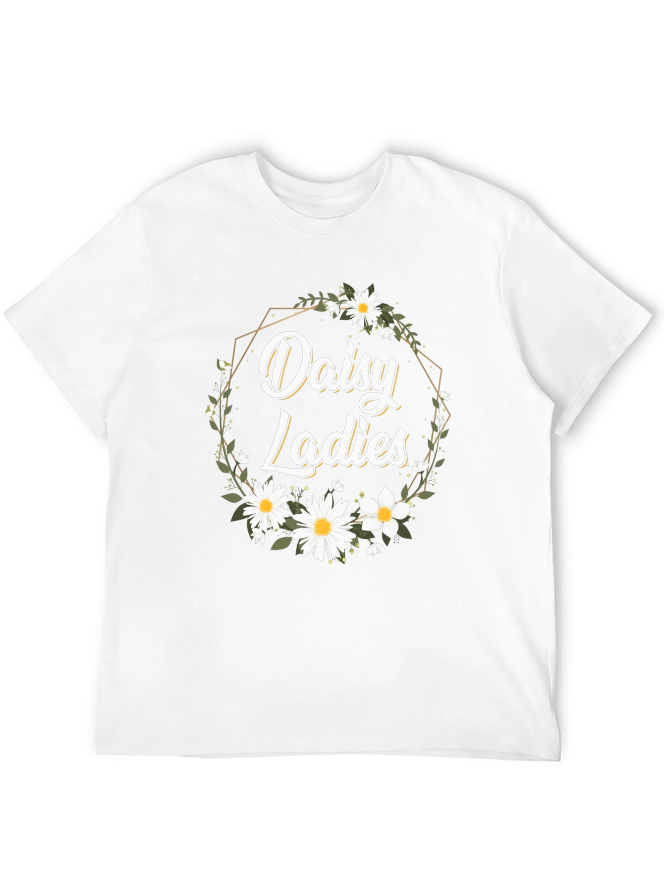 Black Daisy Ladies Graphic Tee - Floral Print view 12