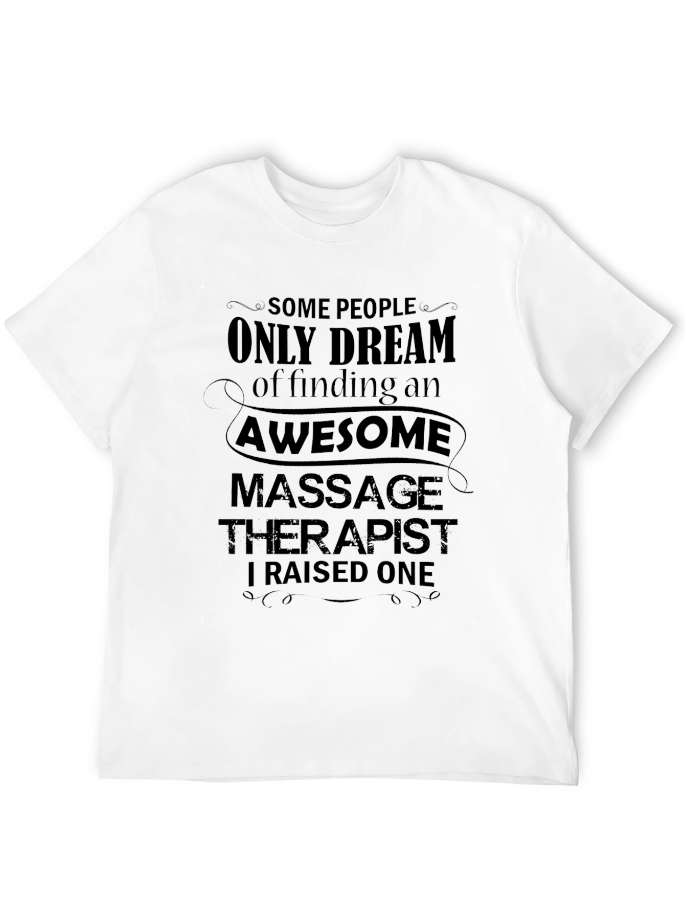 Black Awesome Massage Therapist T-Shirt - Raised One Proud view 12