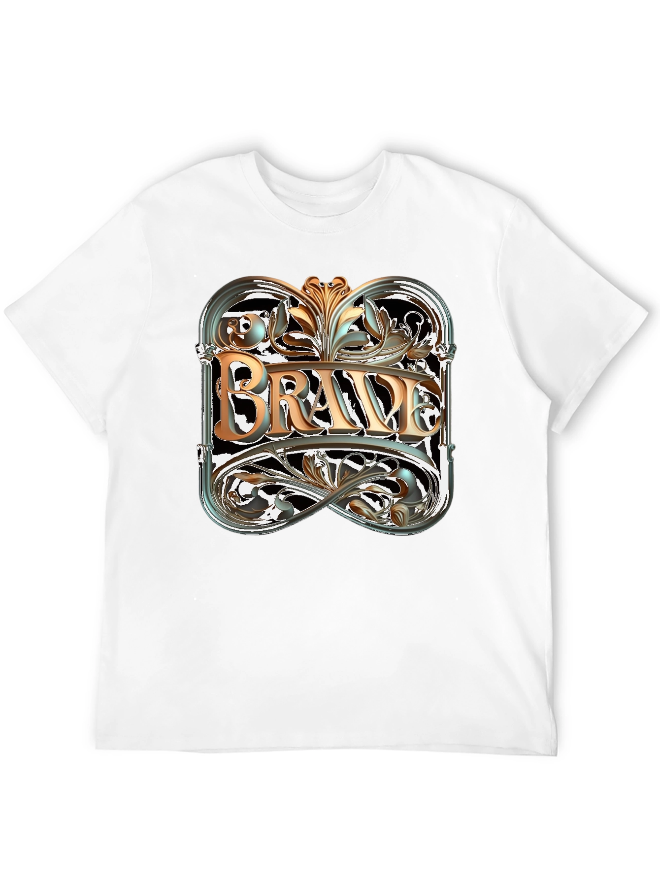 Black Brave Graphic Tee - Black Cotton Blend view 12