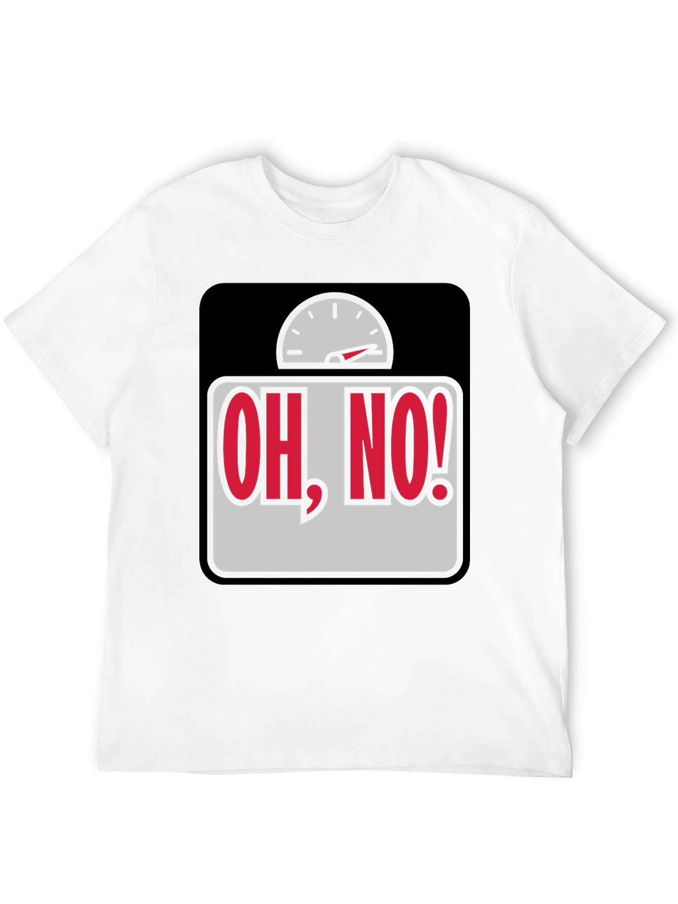 Black Oh, No! Scale Graphic T-Shirt - Weight Humor Tee view 12