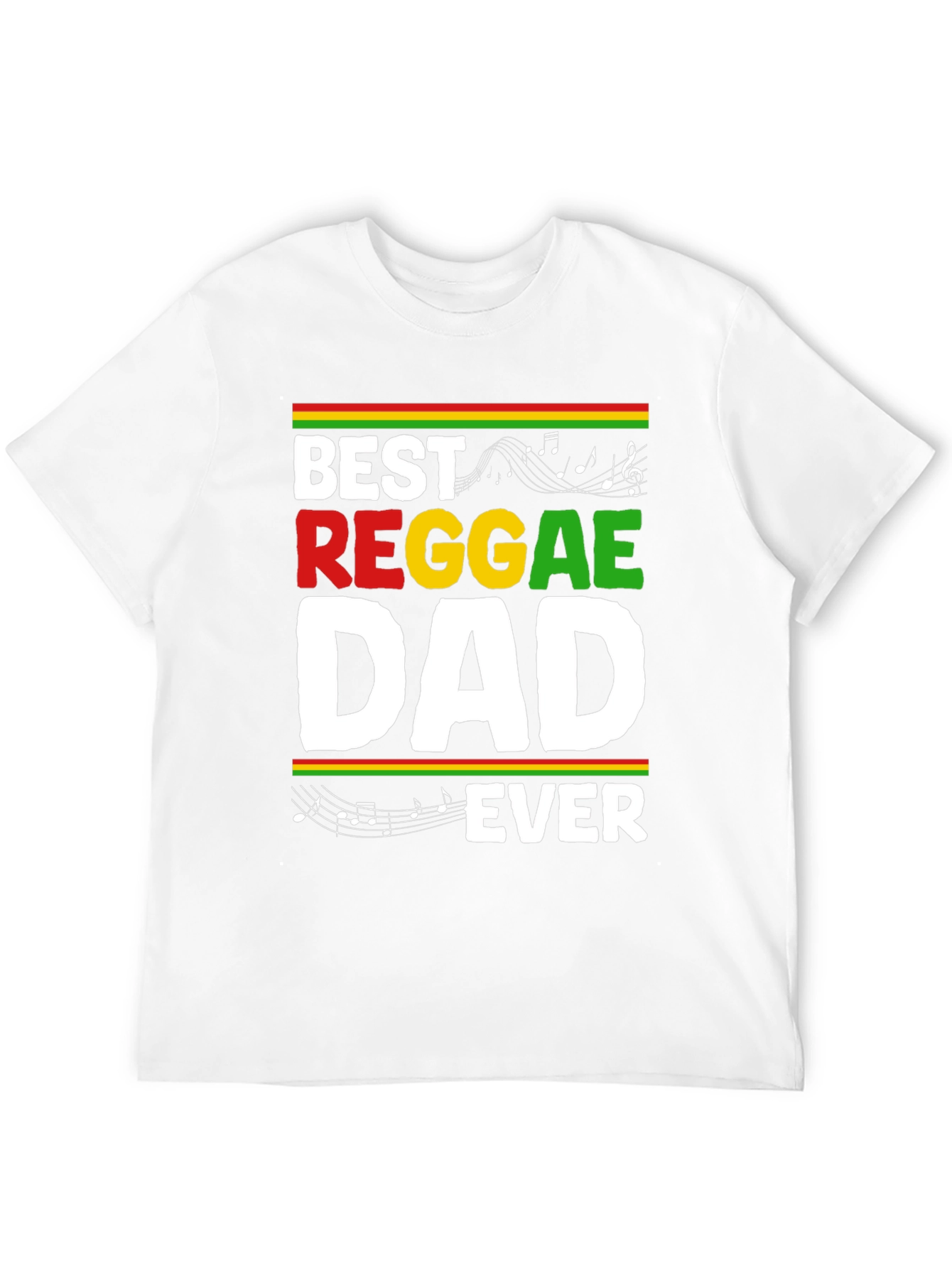 Black Best Reggae Dad Ever Black Graphic T-Shirt view 12