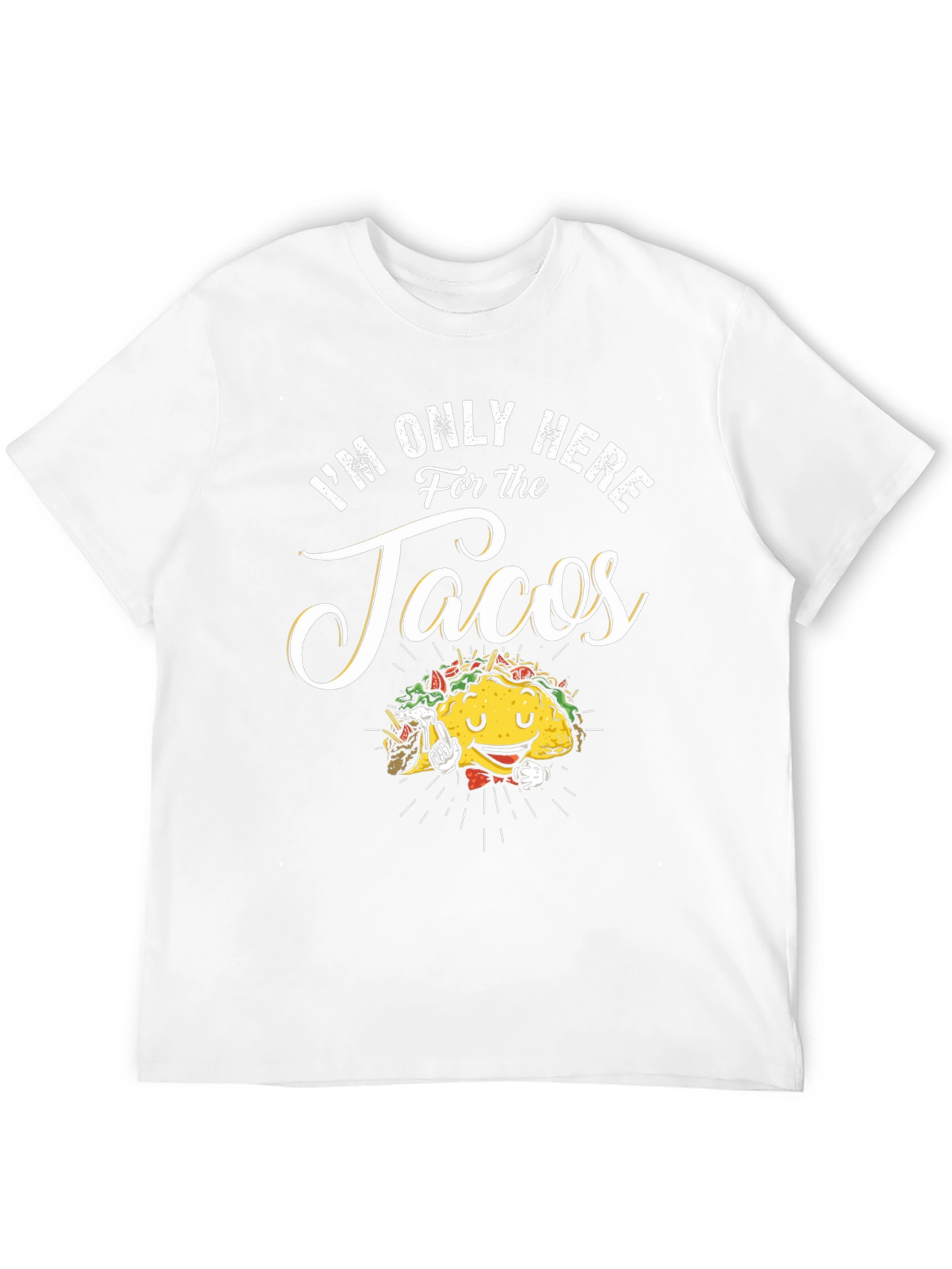 Black I'm Only Here For The Tacos Black T-Shirt view 12