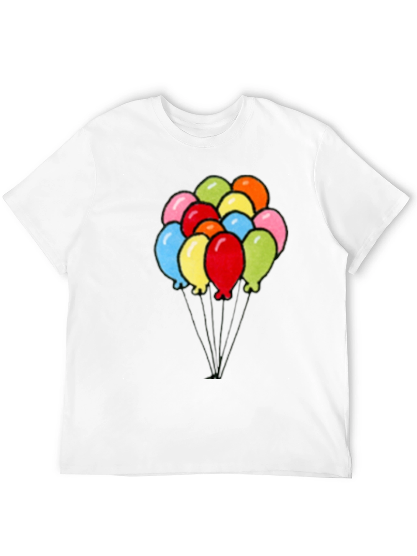 Black Balloons Graphic Black T-Shirt view 12
