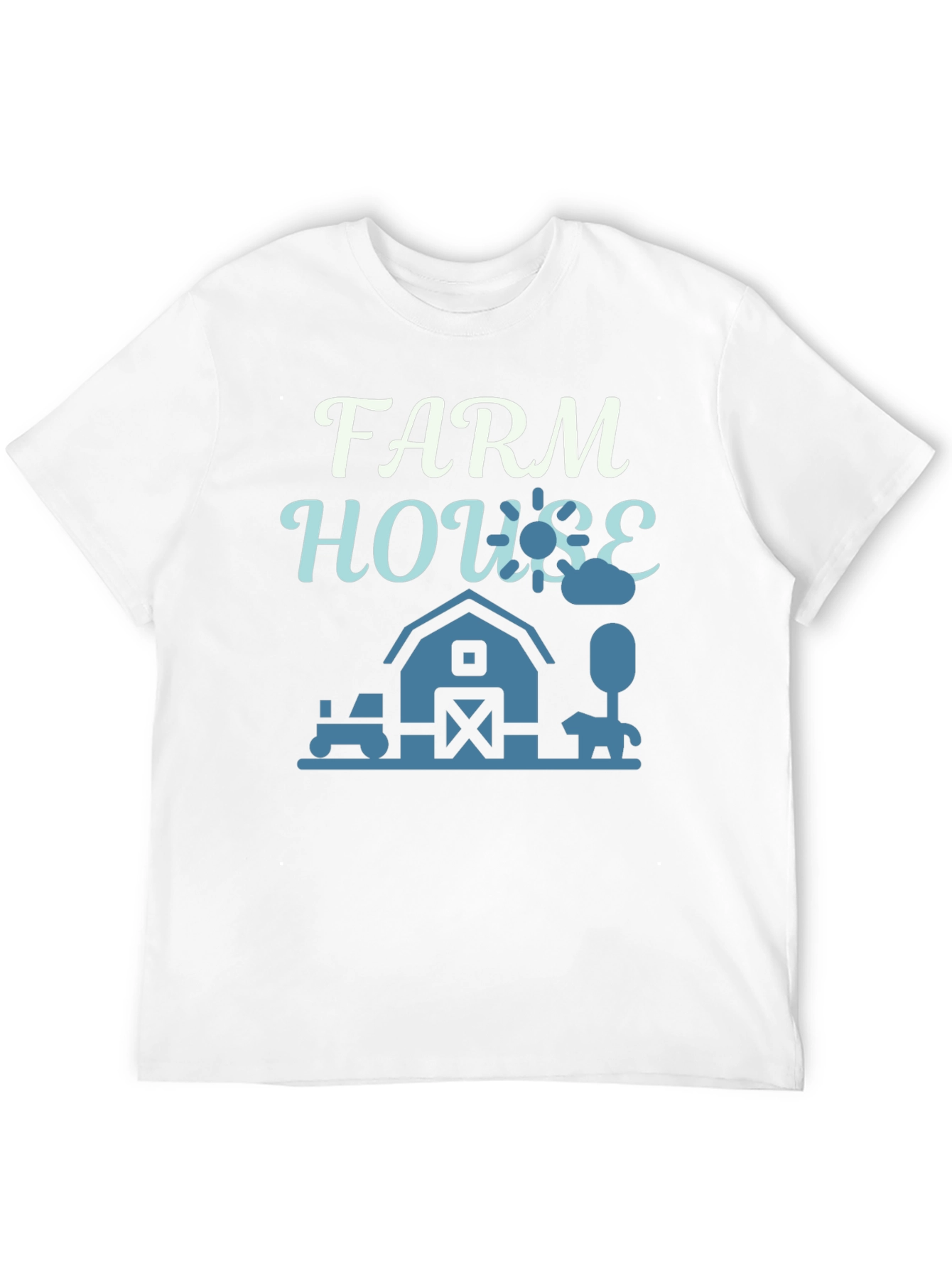 Black Farm House Graphic Tee - Black Cotton T-Shirt view 12