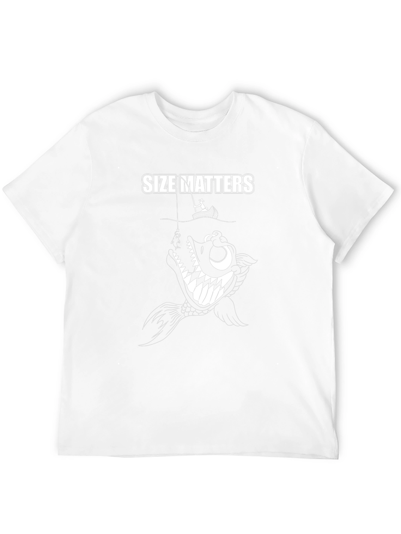 Black Size Matters Fishing Graphic Tee view 12