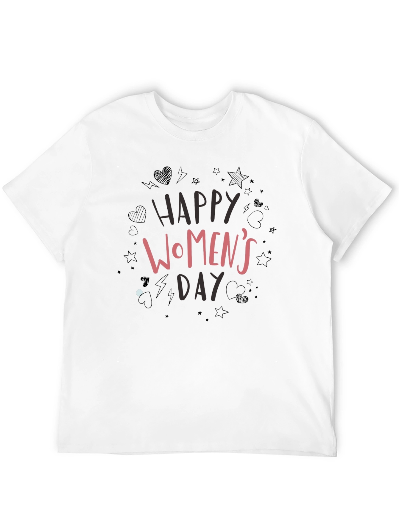 Black Happy Women's Day Black T-Shirt view 12