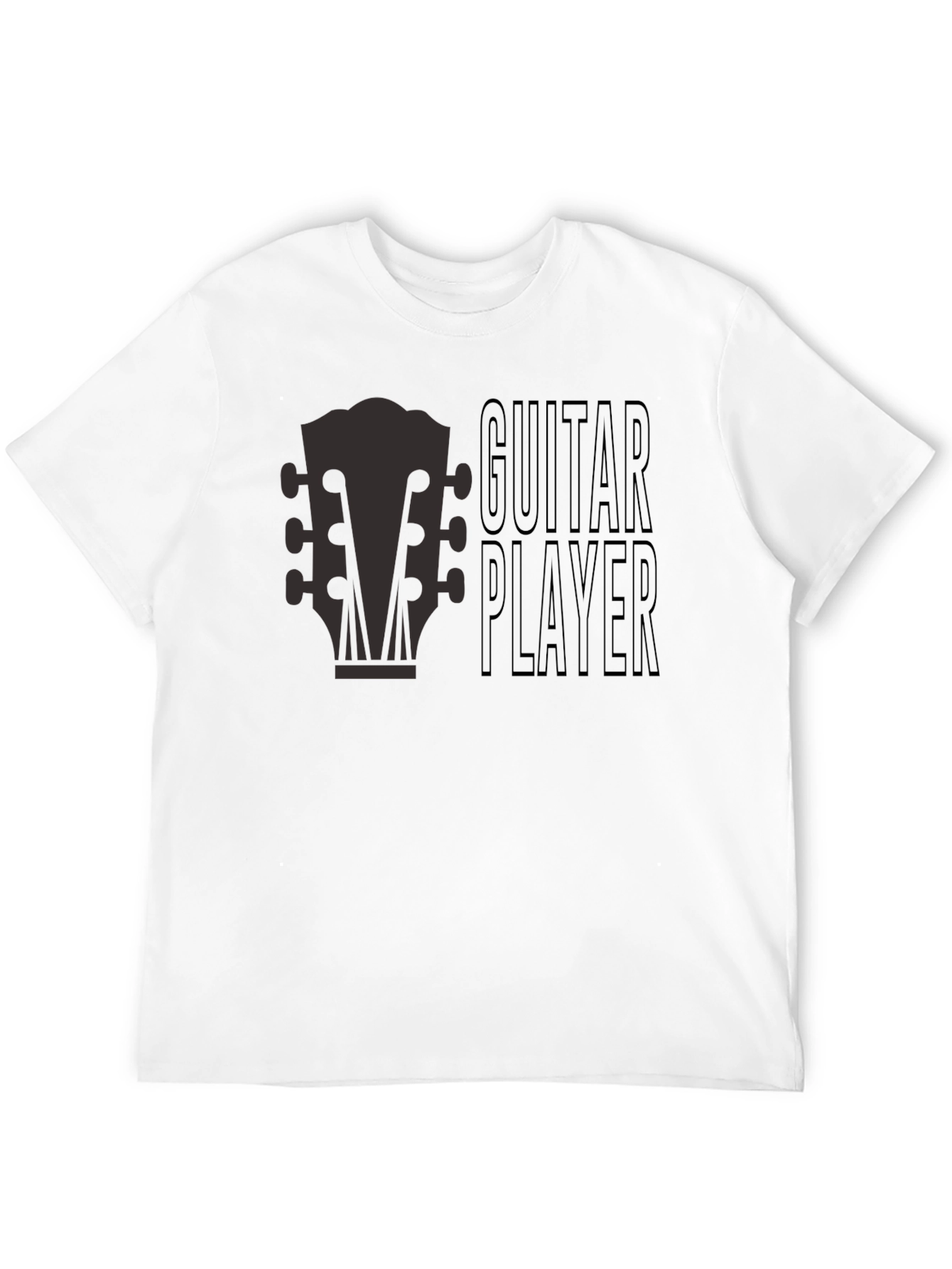 Black Guitar Player Graphic Tee - Musician's T-Shirt view 12