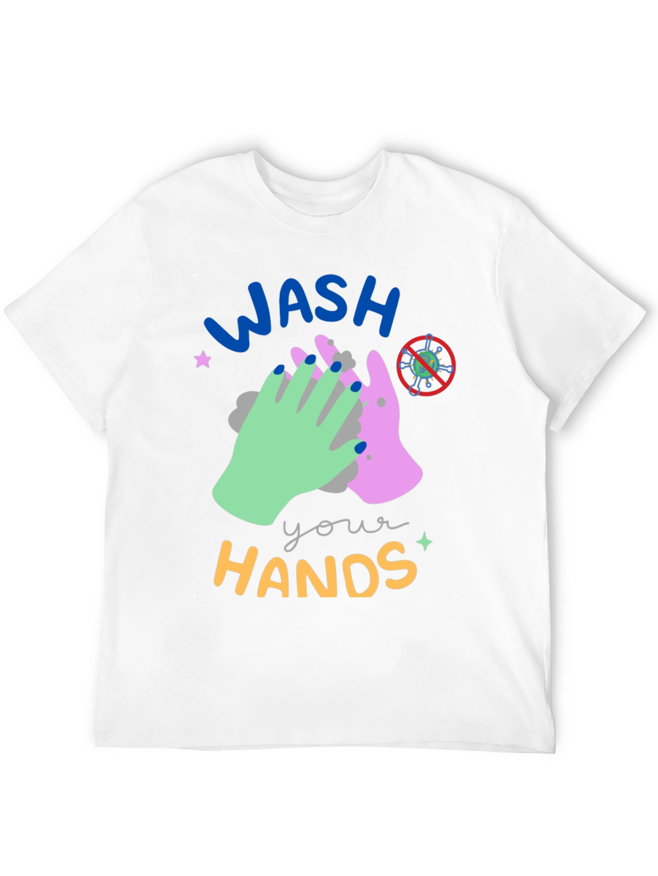 Black Wash Your Hands Graphic Tee - Black view 12