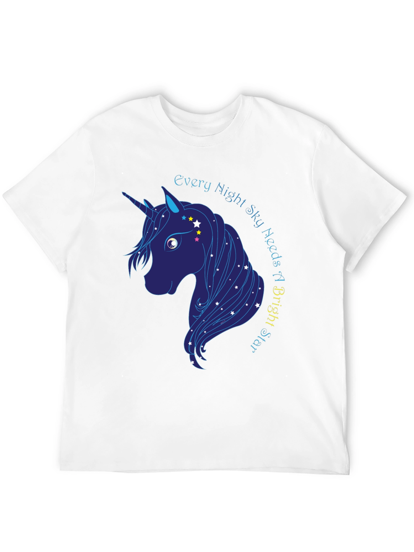 Black Every Night Sky Needs a Bright Star Unicorn T-Shirt view 12