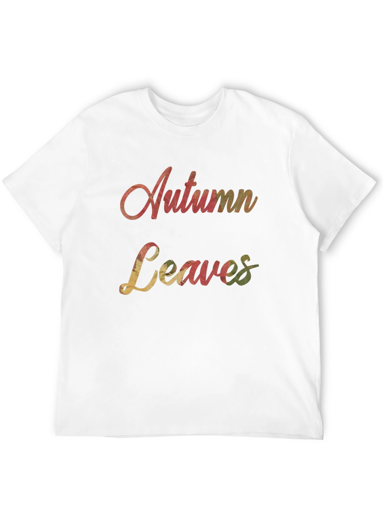Black Autumn Leaves Graphic Print Crew Neck T-Shirt view 12