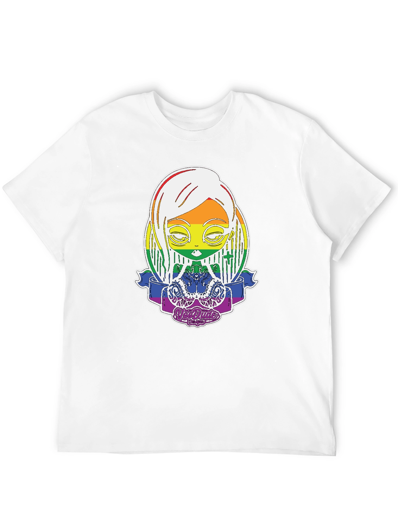 Black Rainbow Character Graphic Tee view 12