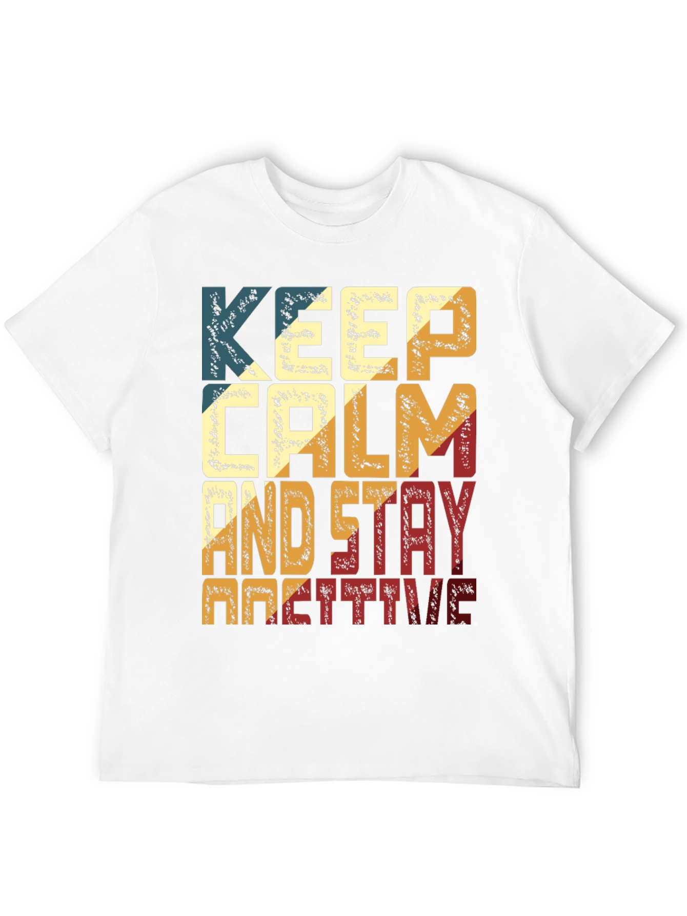 Black Keep Calm And Stay Positive Graphic Tee view 12