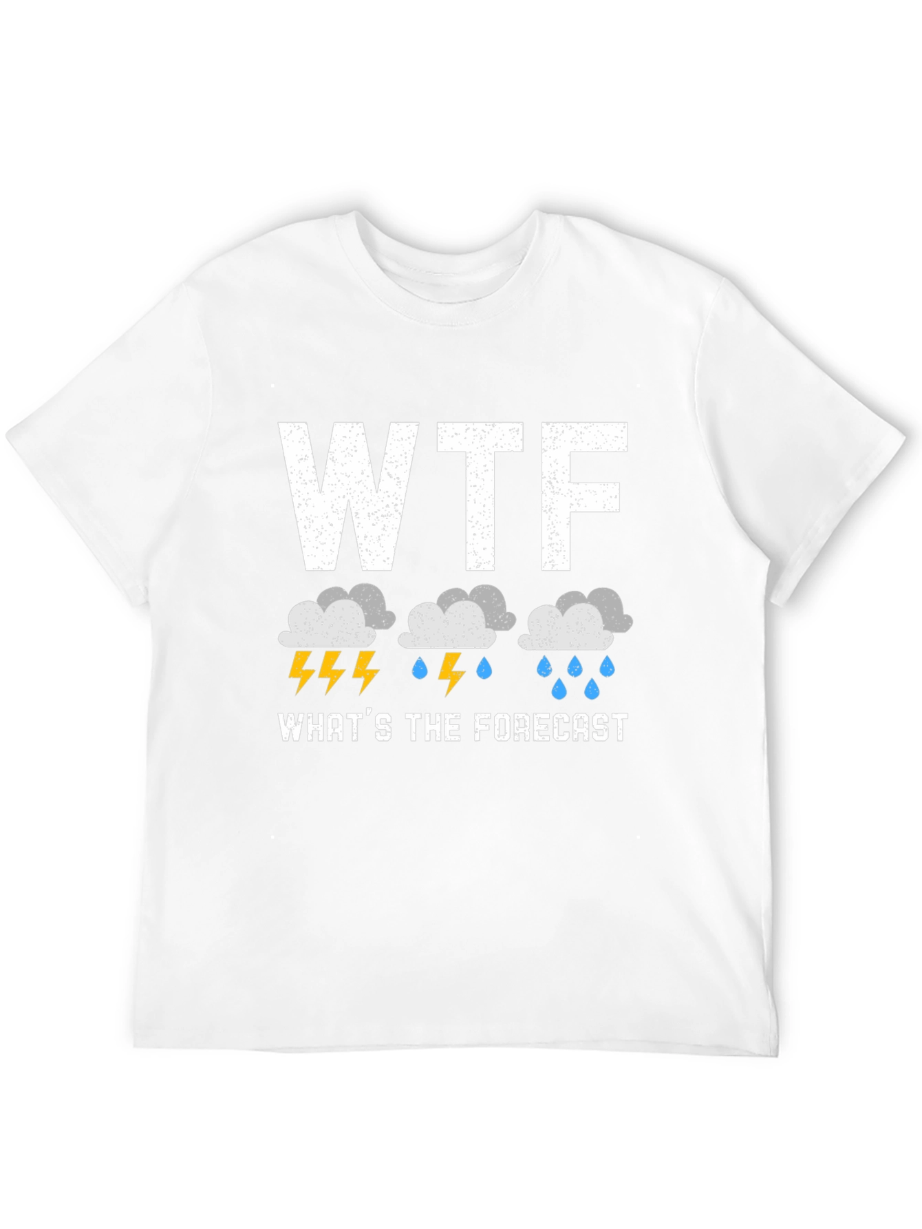 Black WTF What's the Forecast Funny Weather Graphic T-Shirt view 12