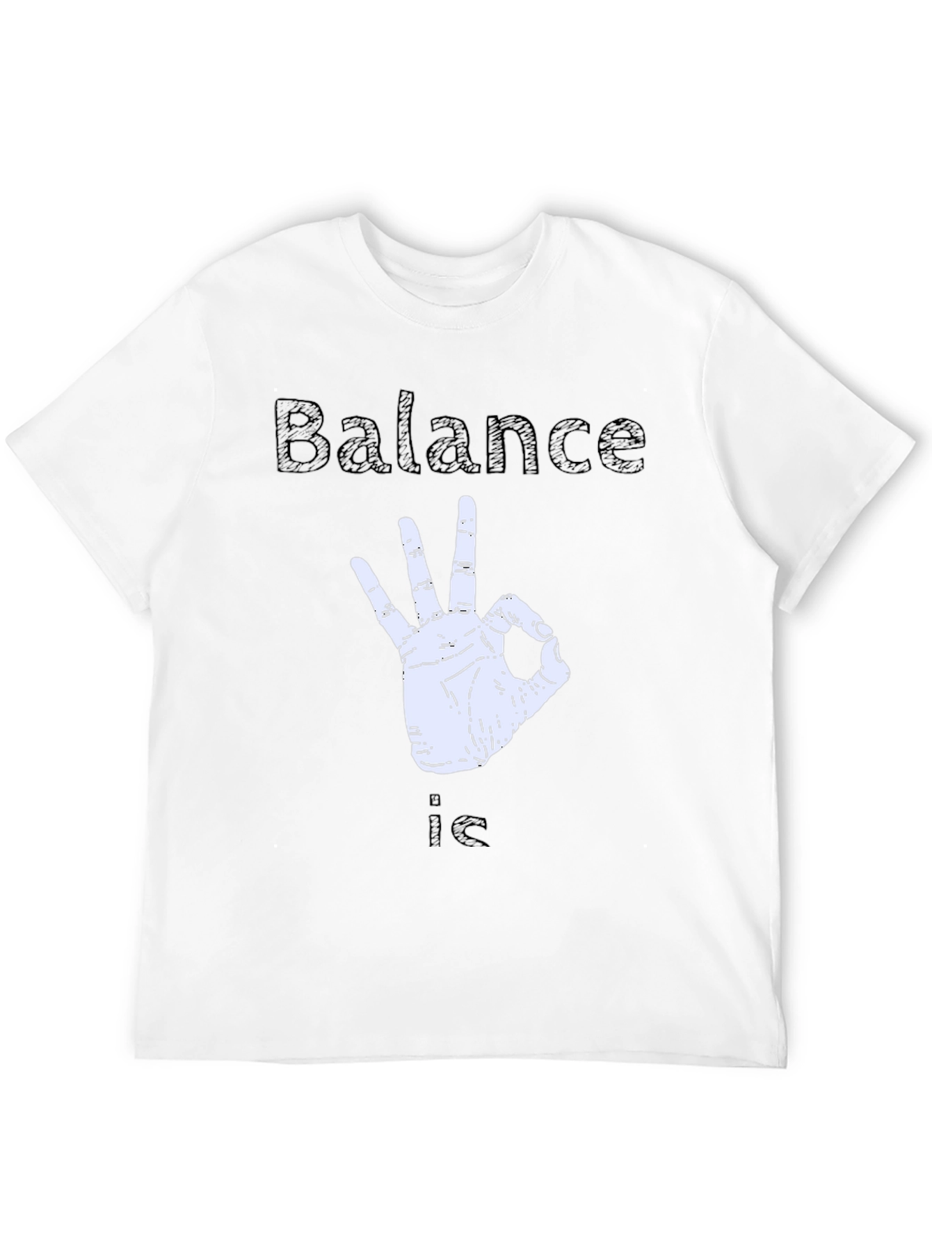 Black Balance is OK T-Shirt - Funny Gesture Tee view 12