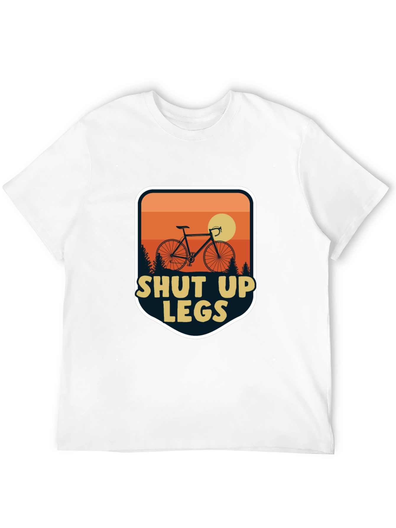 Black Shut Up Legs Cycling T-Shirt view 12