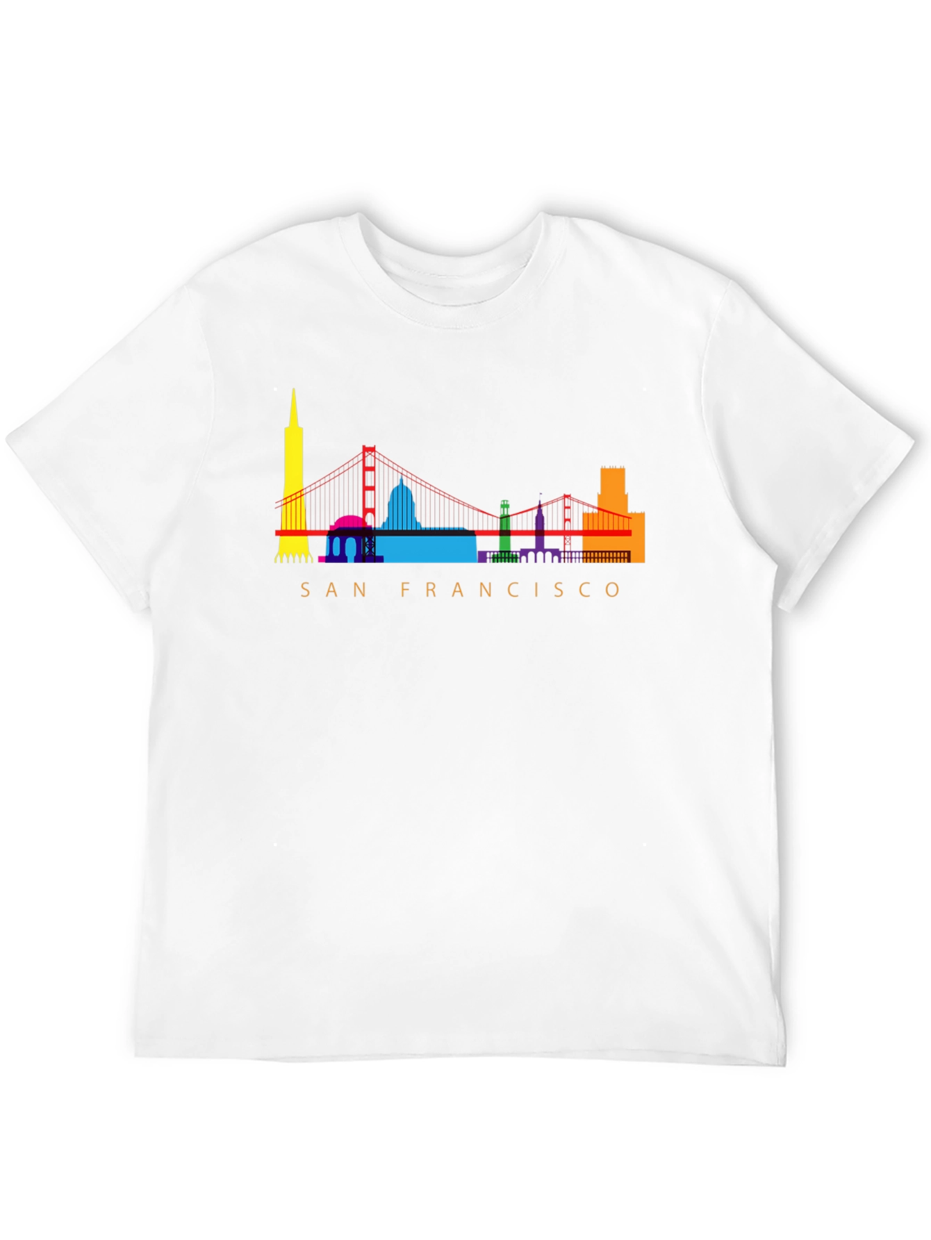 Black San Francisco Skyline Graphic Tee - Black Cotton Blend view 12