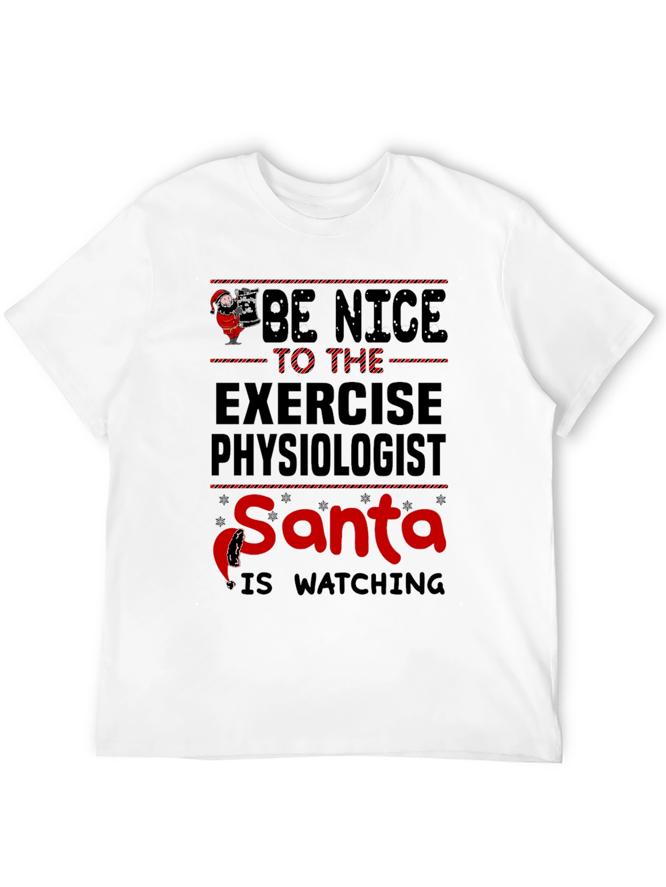 Black Exercise Physiologist Santa T-Shirt view 12
