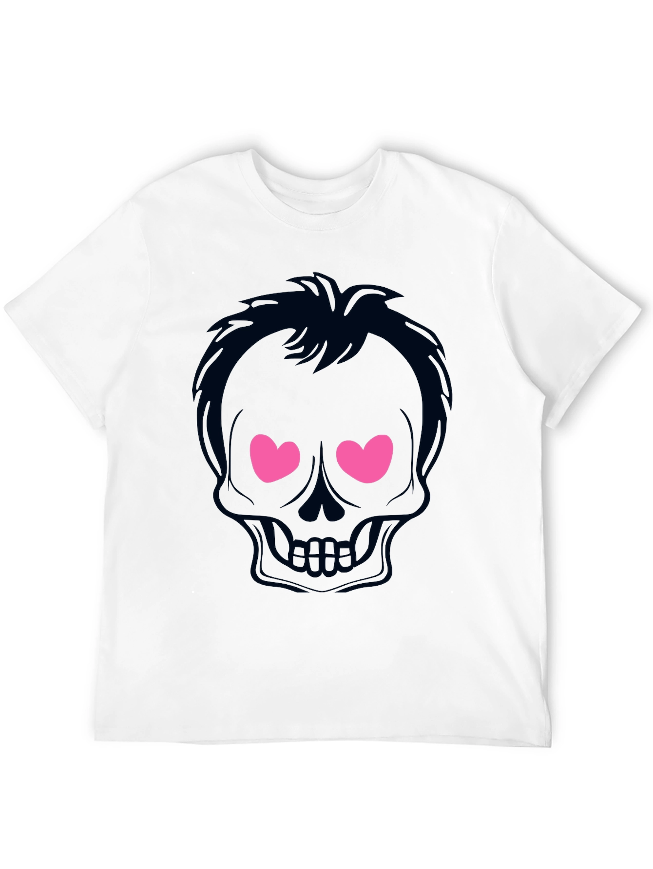 Black Skull Love Eyes Graphic T-Shirt - Mens view 12