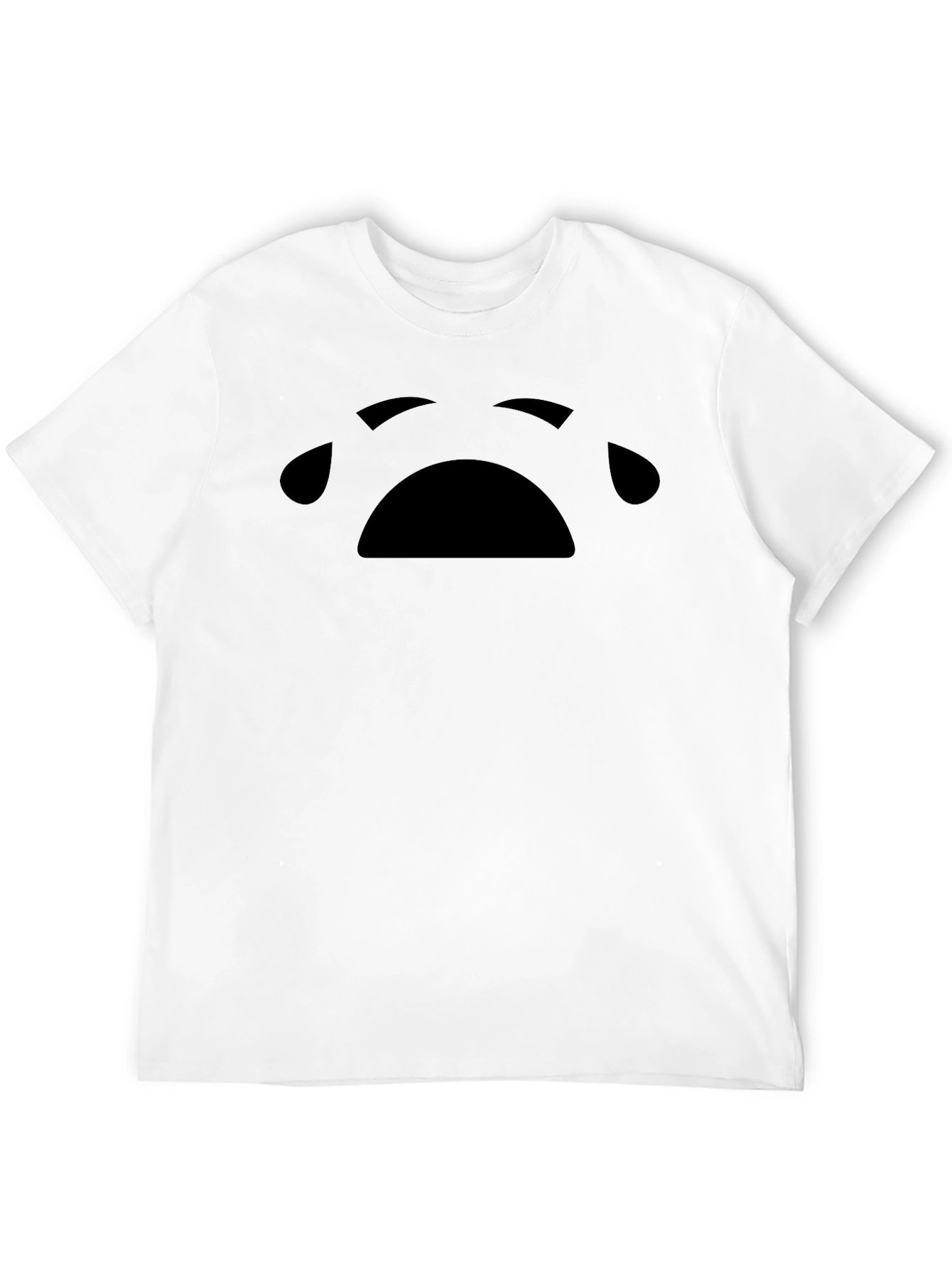 Black Sad Face Graphic Black T-Shirt view 12
