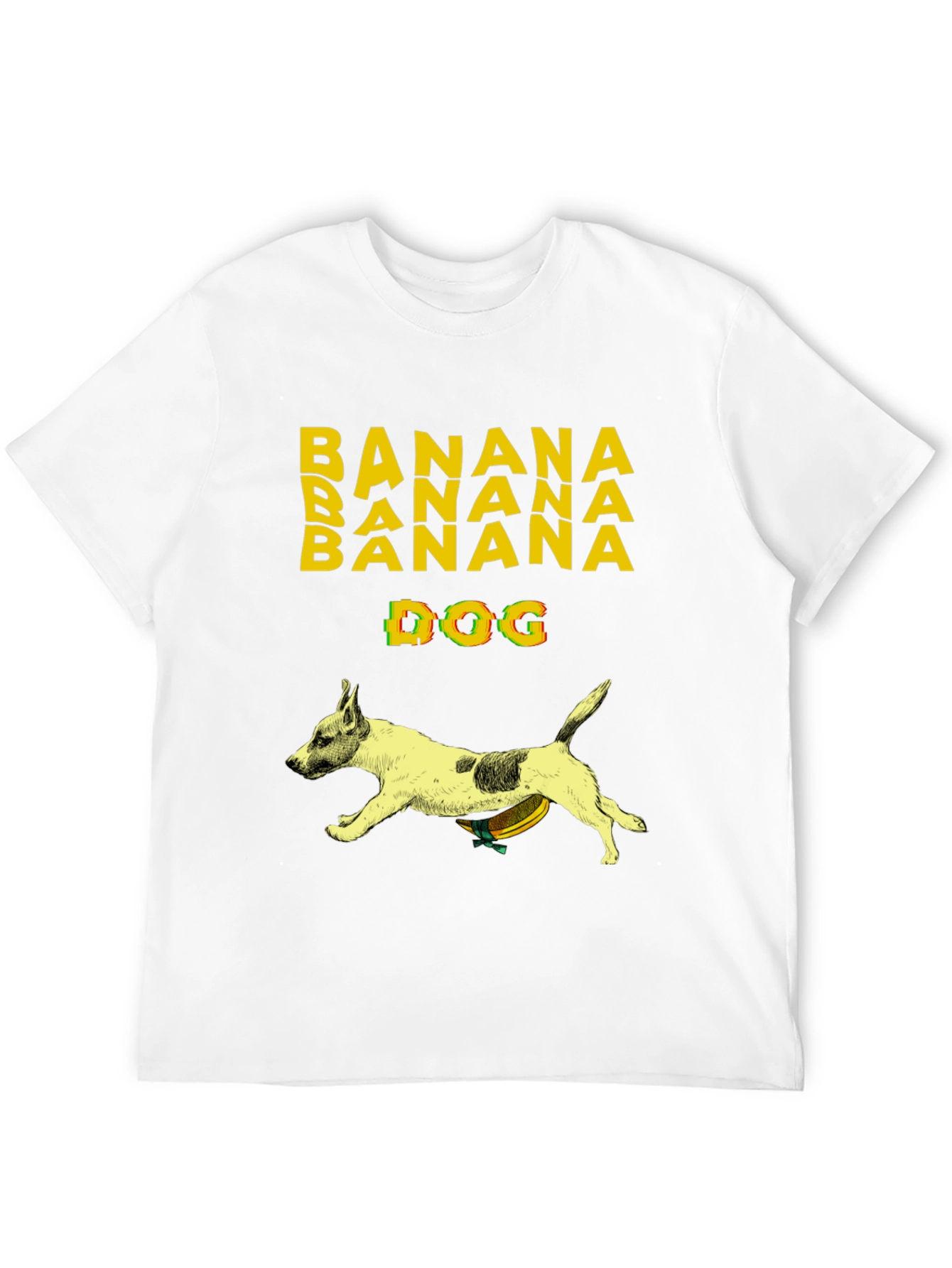 Black Banana Dog Graphic Tee - Humorous Novelty T-Shirt view 12