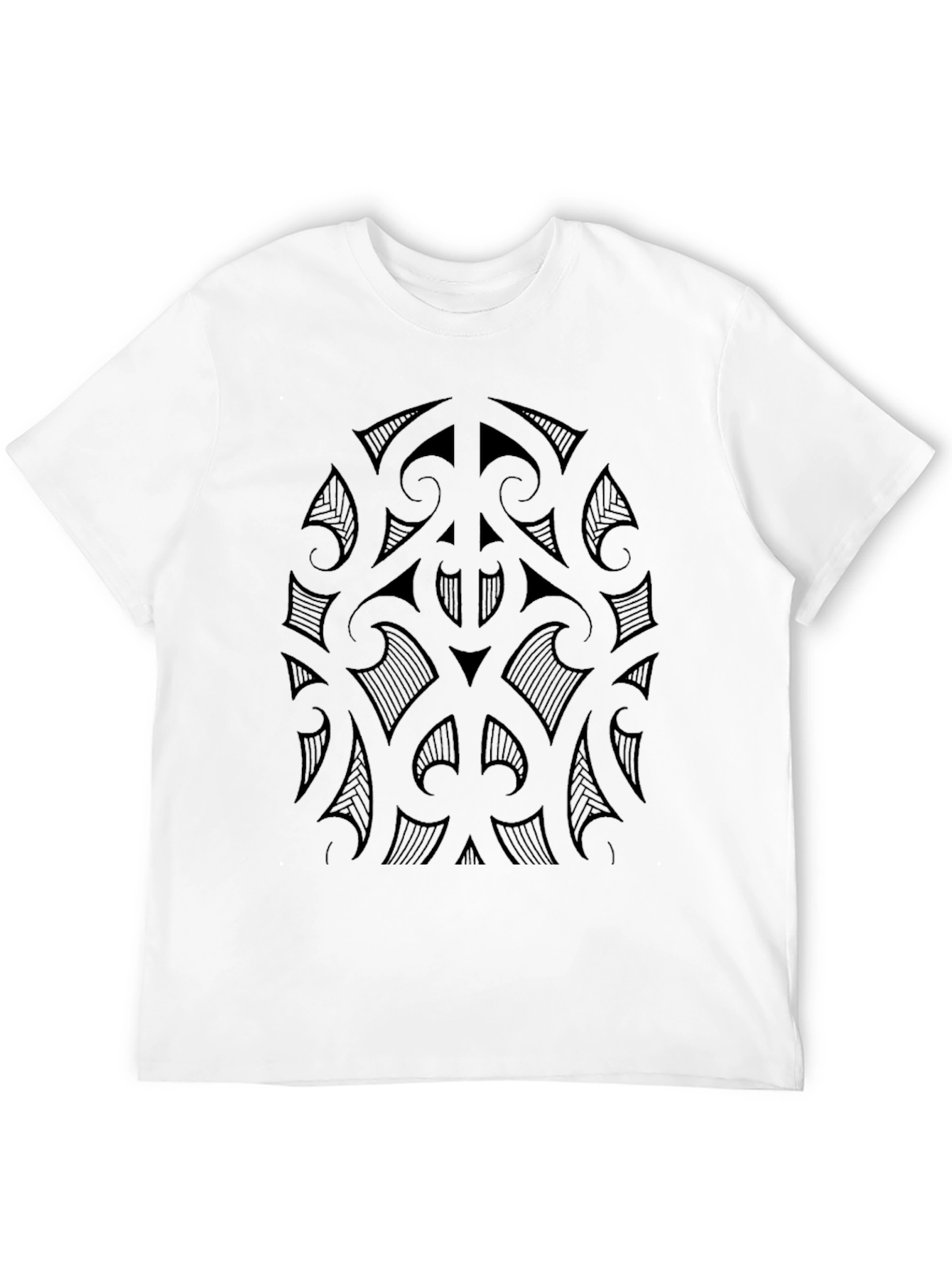 Black Tribal Tattoo Design Black T-Shirt view 12
