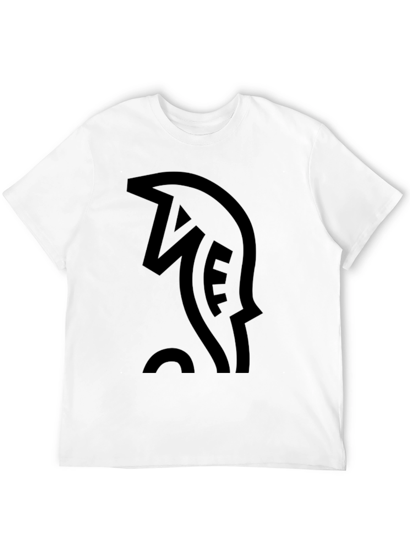 Black Men's Black T-Shirt with Abstract Graphic Print view 12