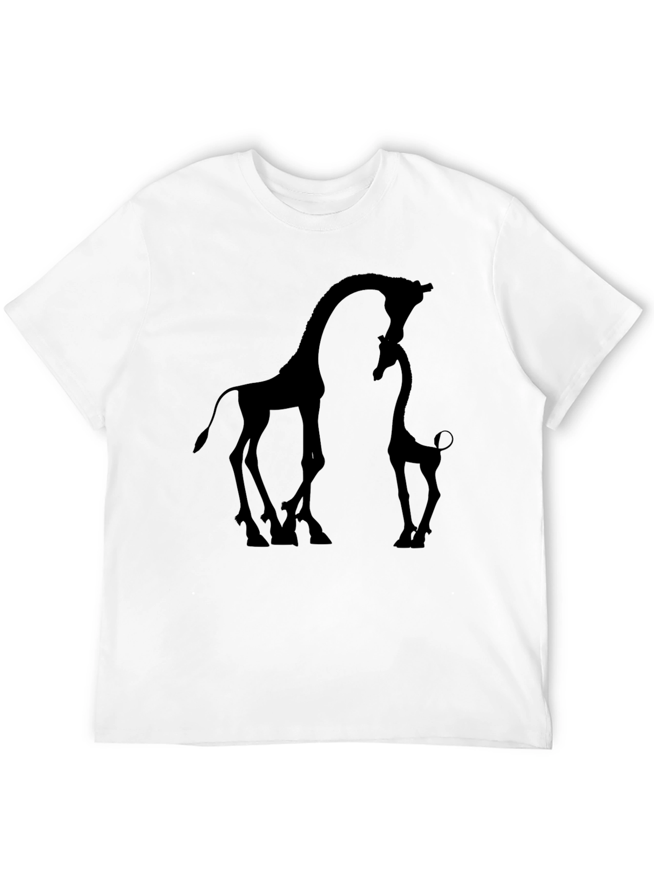 Black Giraffe Silhouette Graphic Tee - Black view 12
