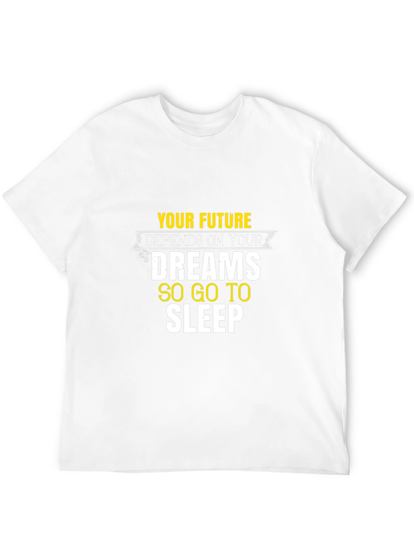 Black Funny Slogan T-Shirt - Future Depends on Dreams, Go to Sleep view 12