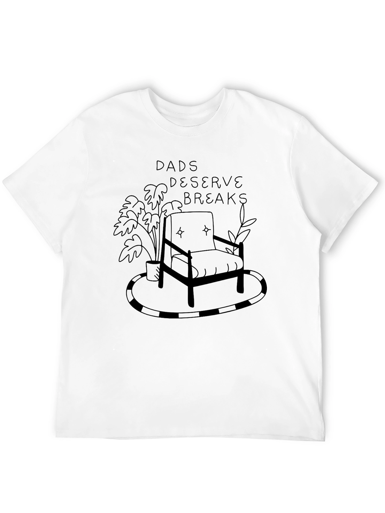Black Dads Deserve Breaks Graphic Tee - Relax in Style view 12