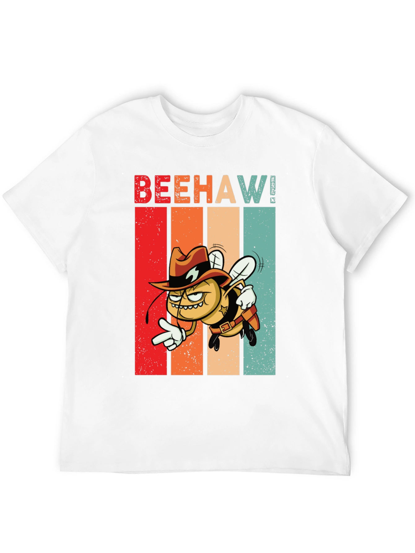 Black Beehaw! Graphic T-Shirt - Cowboy Bee view 12