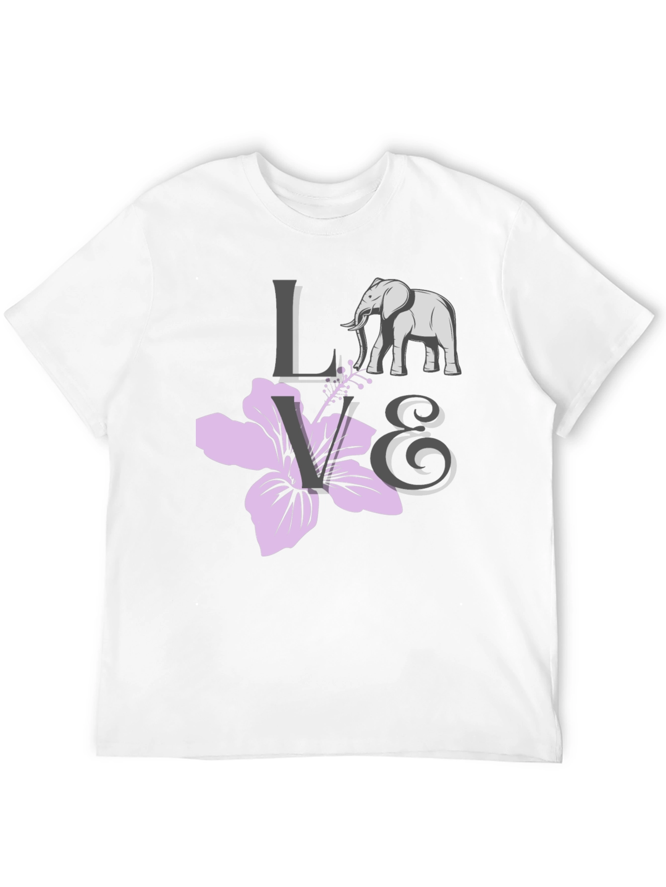 Black Love Elephants Black Graphic Tee view 12