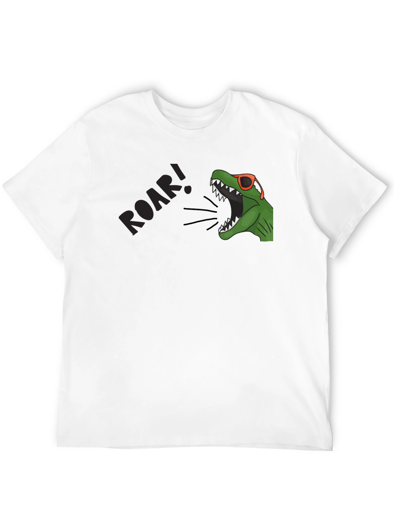 Black Roaring Dino T-Shirt view 12