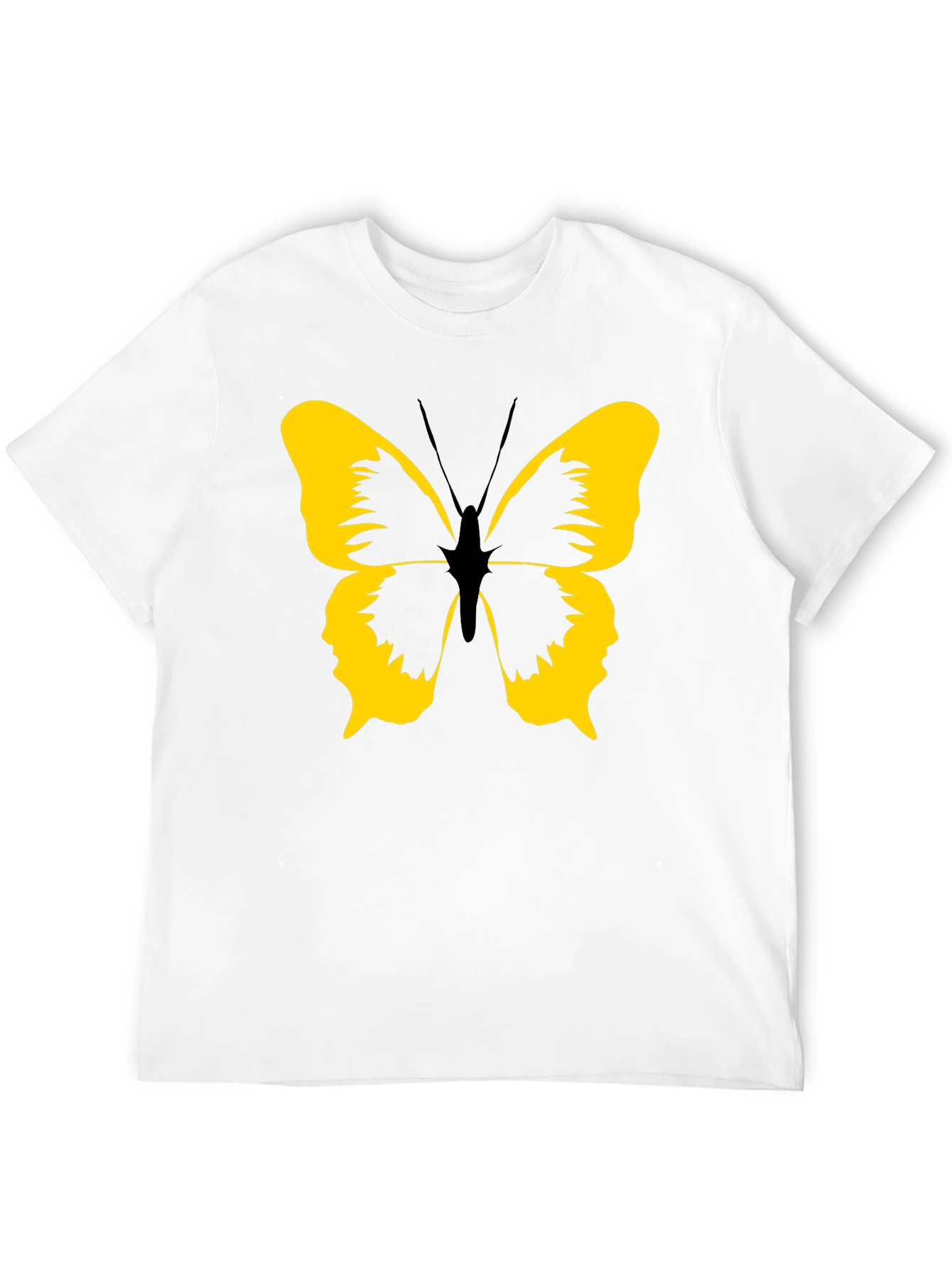Black Black Tee with Yellow Butterfly Graphic view 12