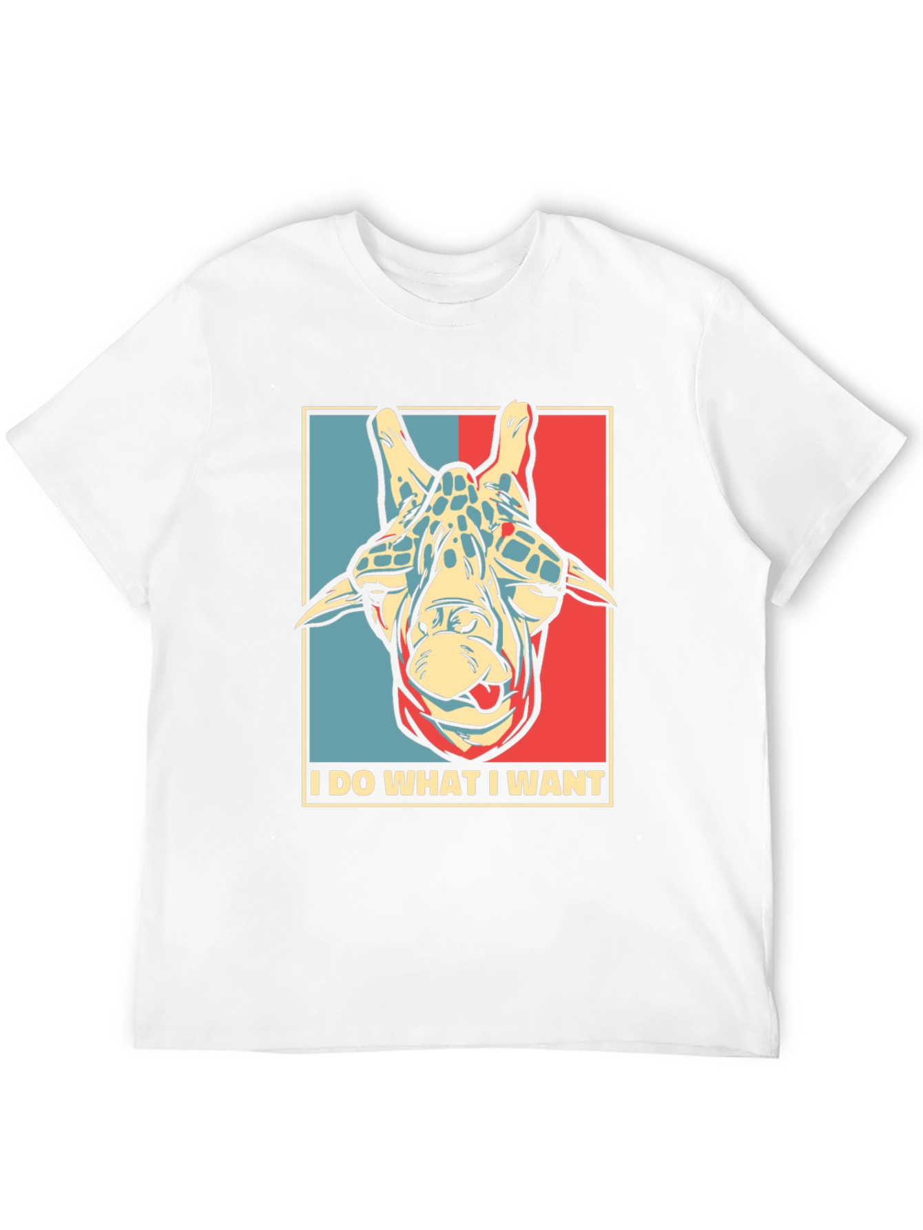 Black I DO WHAT I WANT Giraffe T-Shirt view 12