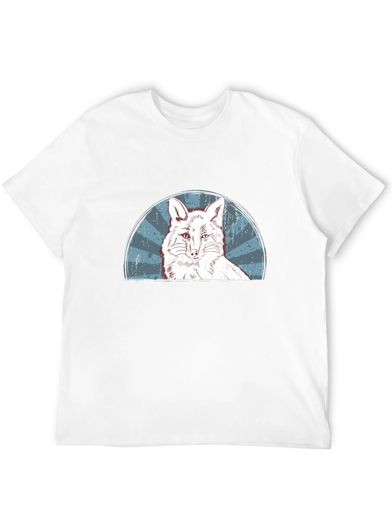 Black Vintage Fox Graphic Tee - Soft Black Cotton T-Shirt view 12