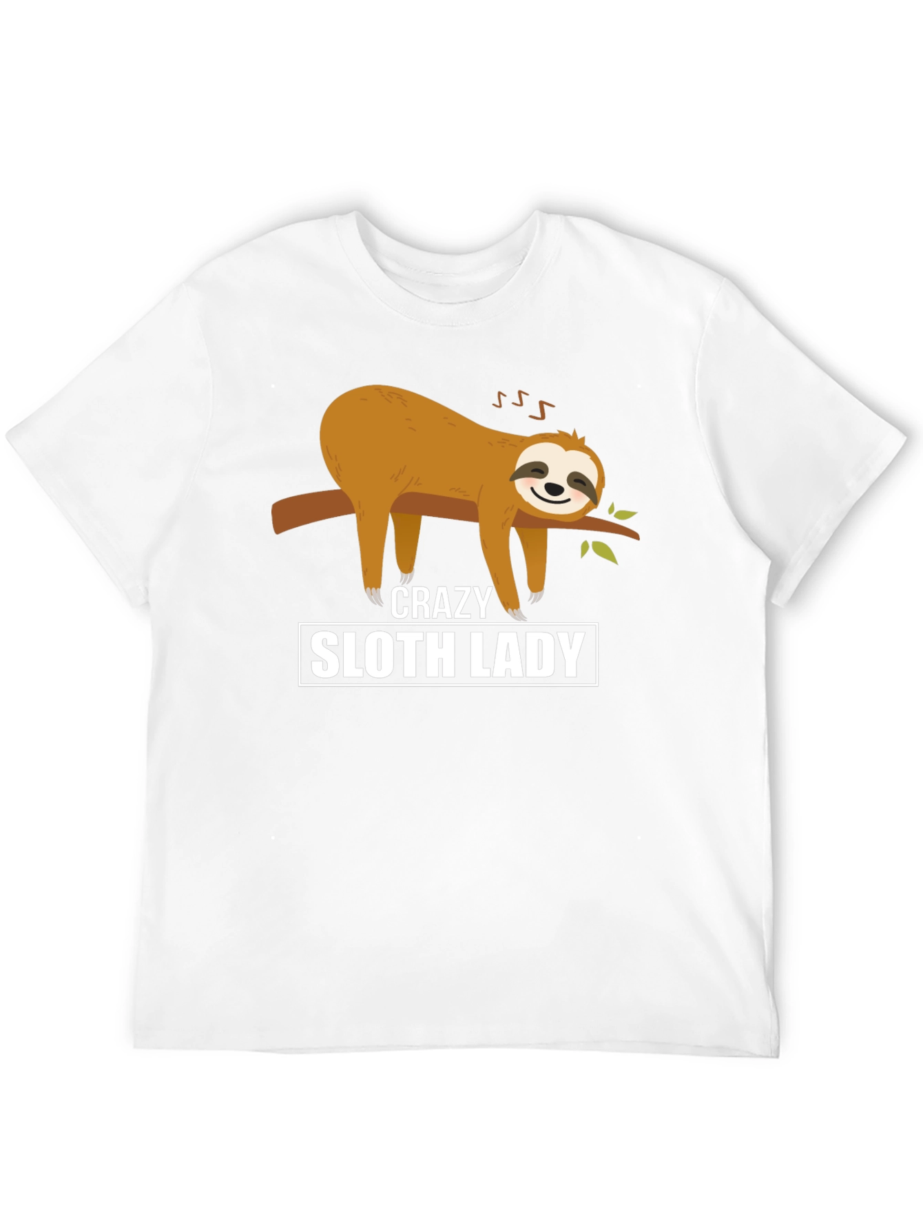 Black Crazy Sloth Lady Graphic Tee view 12